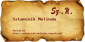Sztancsik Melinda névjegykártya